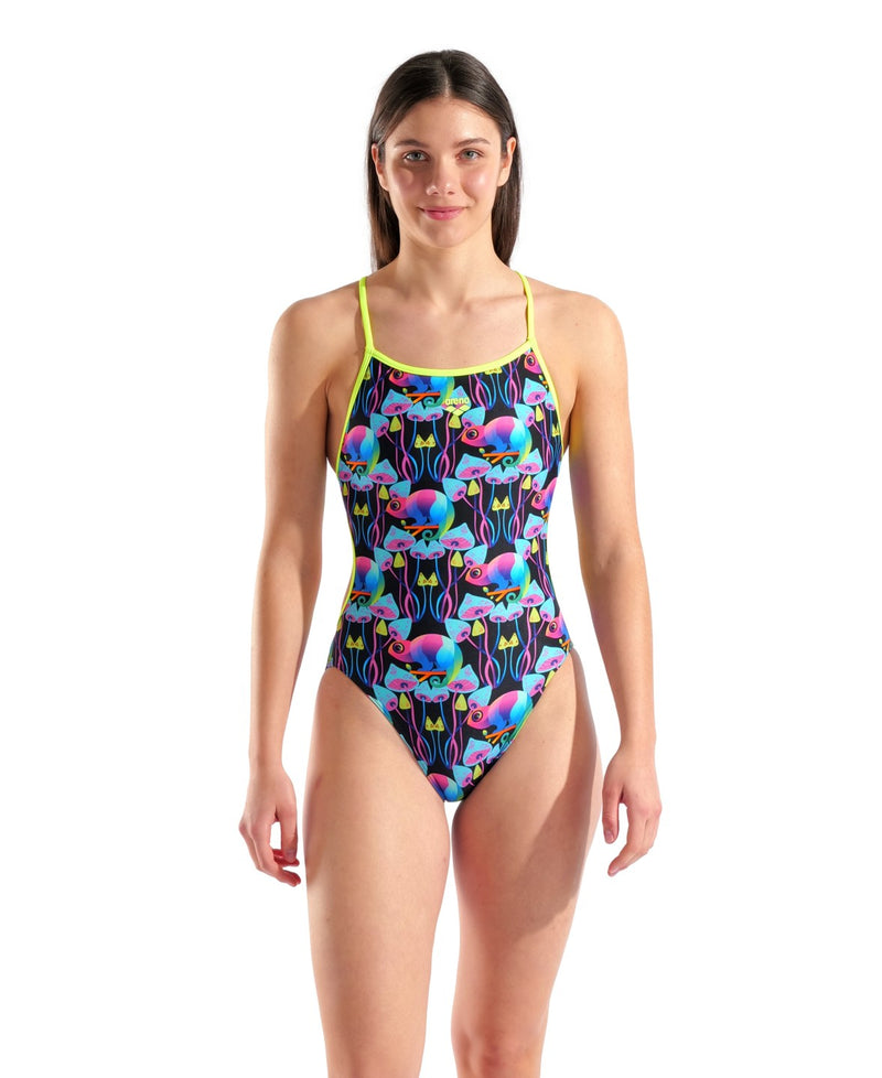 Arena W Multi Chameleons Swimsuit Lightdrop Back
