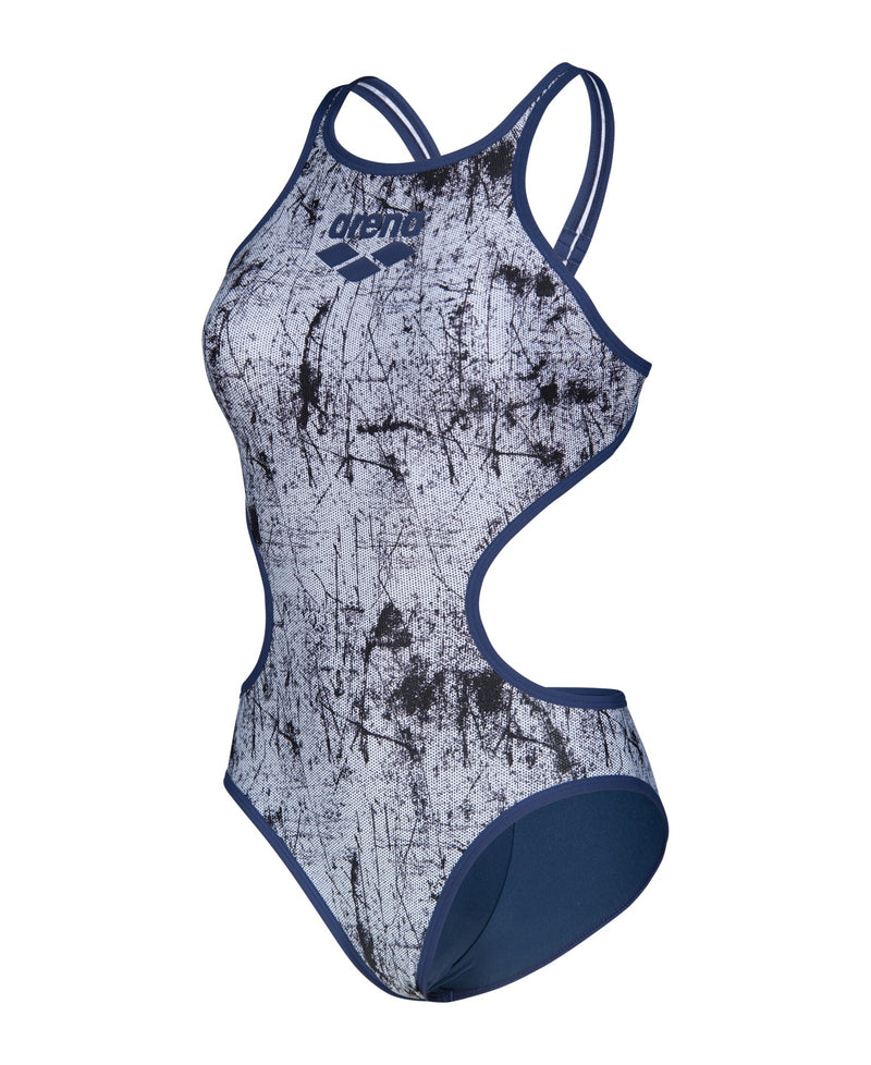 Arena W One Lacquer One Piece multi-white/navy